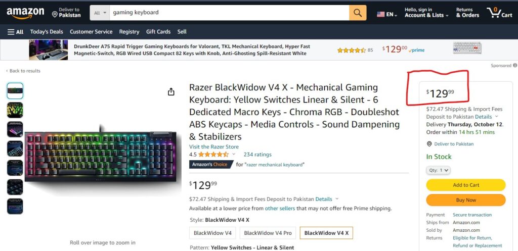 amazon price scraping